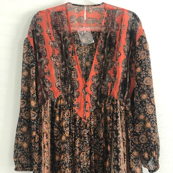 SOLD✨FREE PEOPLE Free Flowing Print Maxi Tunic Dress - Picture 7 of 11
